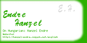 endre hanzel business card